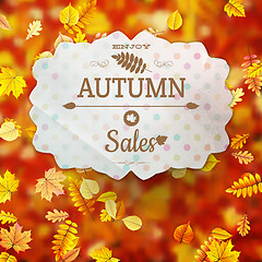 Image showing Autumn fall sale poster. EPS 10