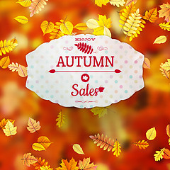 Image showing Autumn Sales Banner. EPS 10 