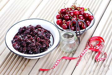 Image showing cherry jam