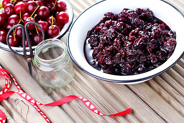 Image showing cherry jam