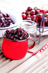 Image showing cherry jam