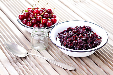 Image showing cherry jam