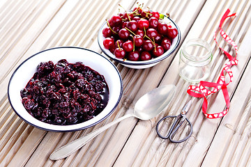 Image showing cherry jam