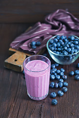 Image showing yogurt with blueberry