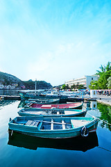 Image showing Boats and yachts in port