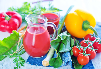 Image showing fresh vegetable juice