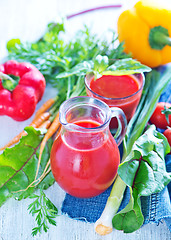 Image showing fresh vegetable juice