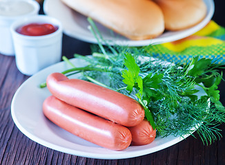 Image showing buns and sausages