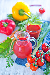 Image showing fresh vegetable juice