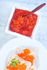 Image showing salmon caviar