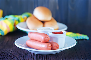 Image showing buns and sausages