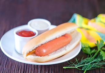 Image showing buns and sausages