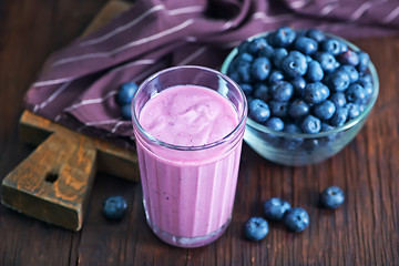 Image showing yogurt with blueberry