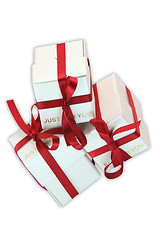 Image showing gift boxes with path