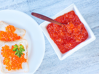 Image showing salmon caviar