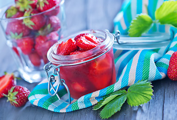 Image showing strawberry jam