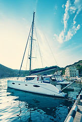 Image showing Boats and yachts in port