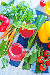 Image showing fresh vegetable juice