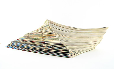 Image showing Pile of magazines