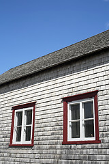 Image showing Windows of an old rustic house