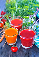 Image showing fresh vegetable juice