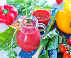 Image showing fresh vegetable juice