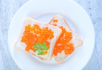 Image showing salmon caviar