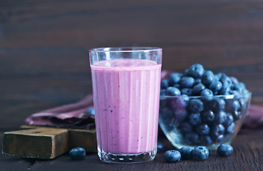 Image showing yogurt with blueberry