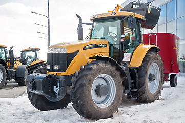 Image showing Tractor on agricultural machinery exhibition