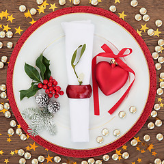 Image showing Christmas Festive Place Setting