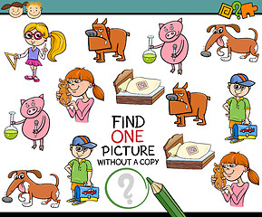 Image showing find one picture kindergarten task