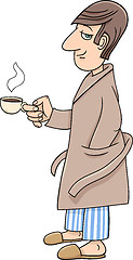 Image showing man with coffee cartoon
