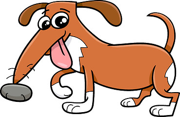 Image showing funny dog cartoon illustration
