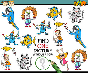 Image showing find one picture game for kids