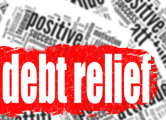 Image showing Word cloud debt relief