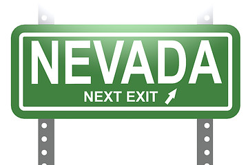 Image showing Nevada green sign board isolated 