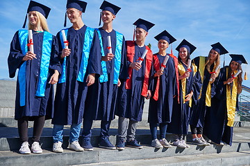 Image showing young graduates students group