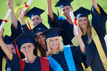 Image showing young graduates students group