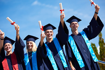 Image showing young graduates students group