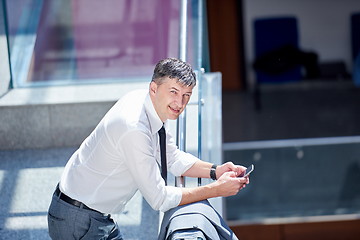 Image showing business man using phone