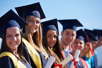 Image showing young graduates students group