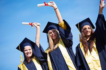 Image showing young graduates students group