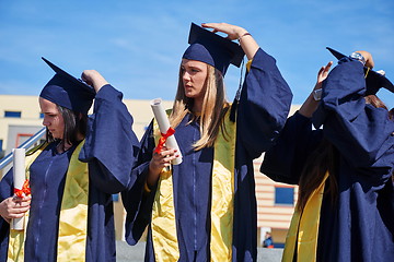 Image showing young graduates students group