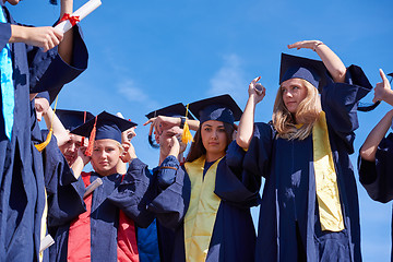 Image showing young graduates students group