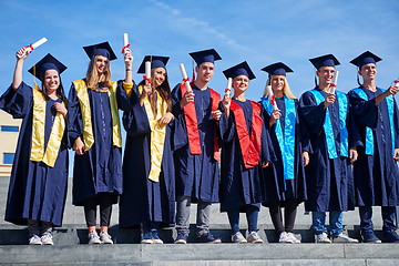 Image showing young graduates students group