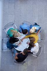 Image showing group of students  top view