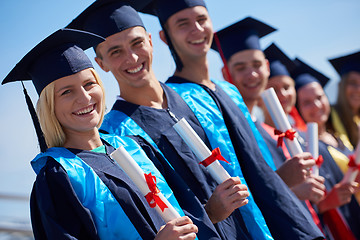 Image showing young graduates students group