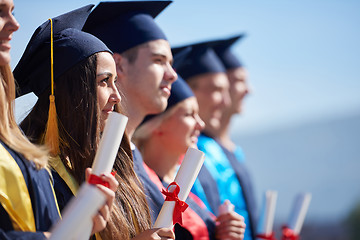 Image showing young graduates students group