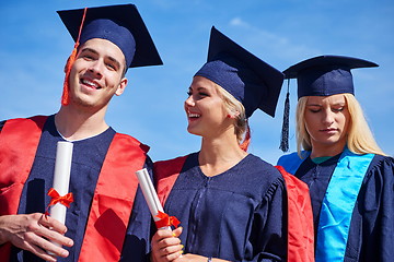 Image showing young graduates students group