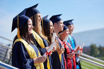 Image showing young graduates students group